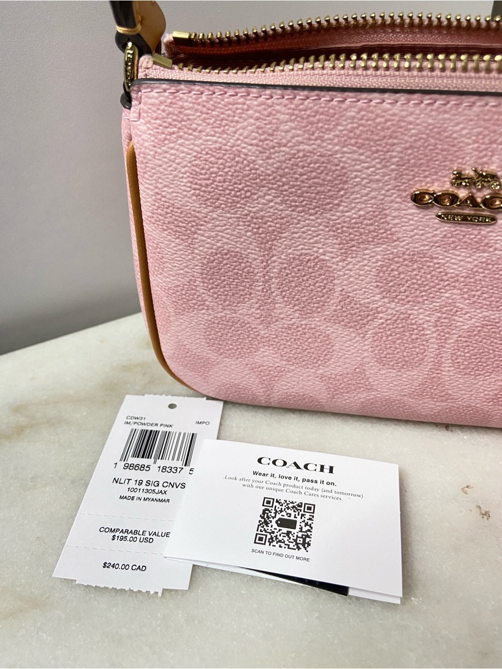 Authentic Coach Powder Pink Purse - Picture 3 of 5